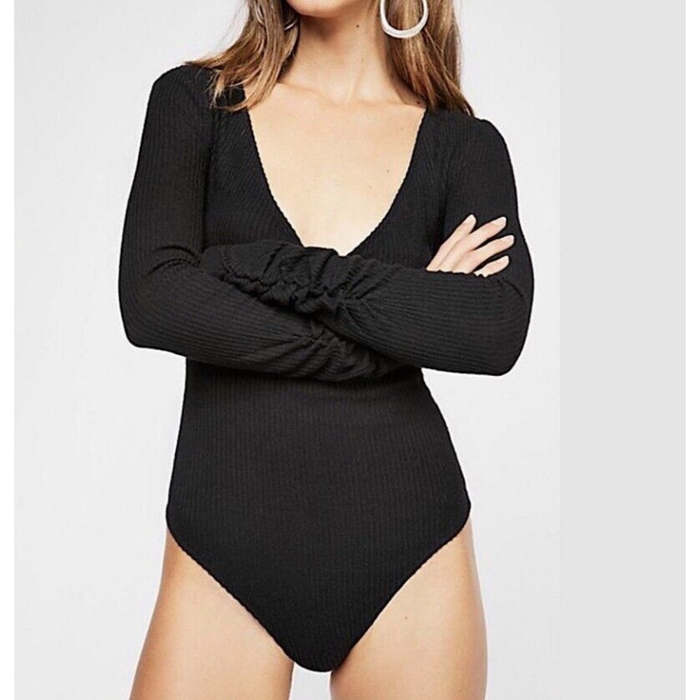Free People Intimately Cozy Up To Me Long sleeve Bodysuit